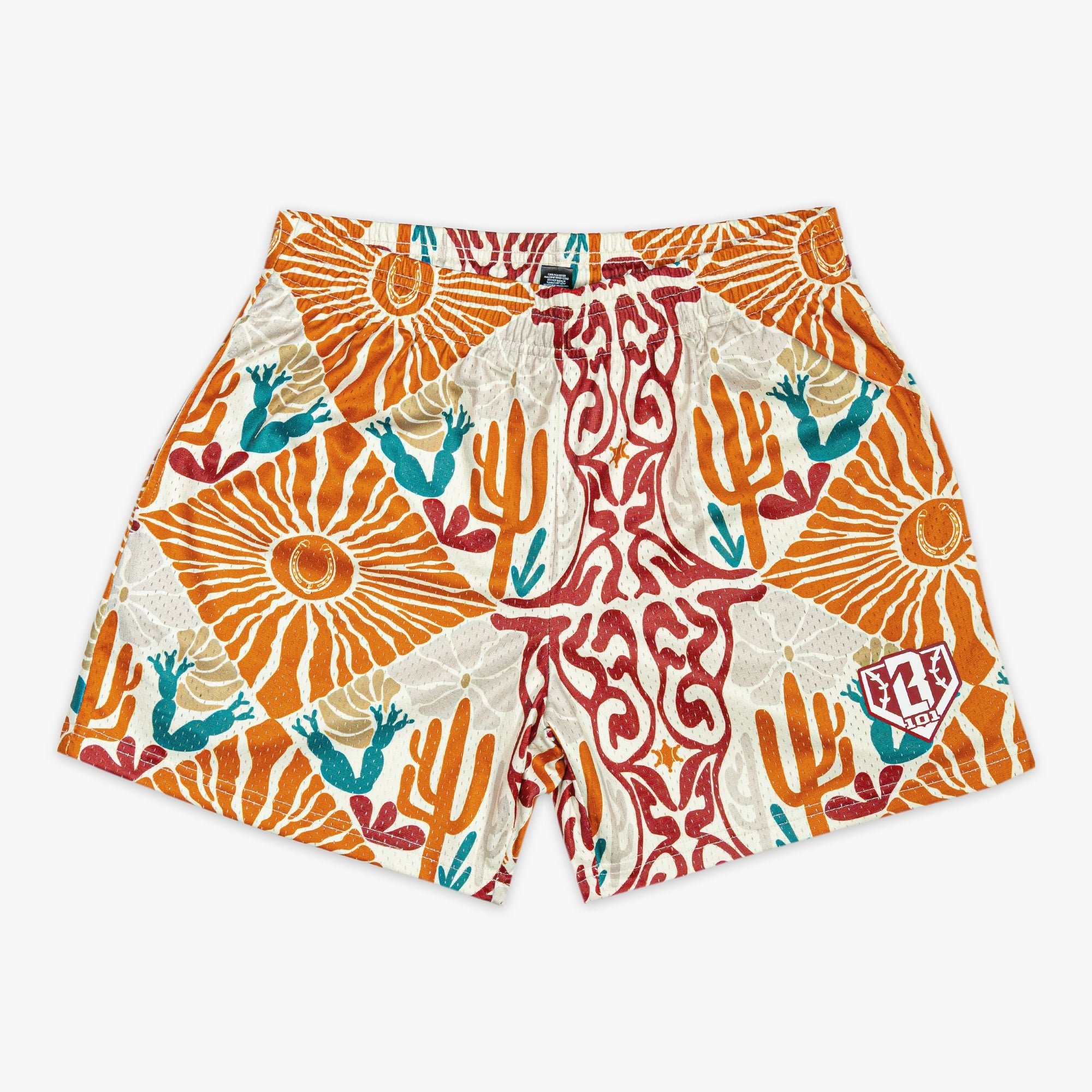 BL101 Outlaw Mesh Shorts - Allover Pattern, Side Pockets, 5" Inseam