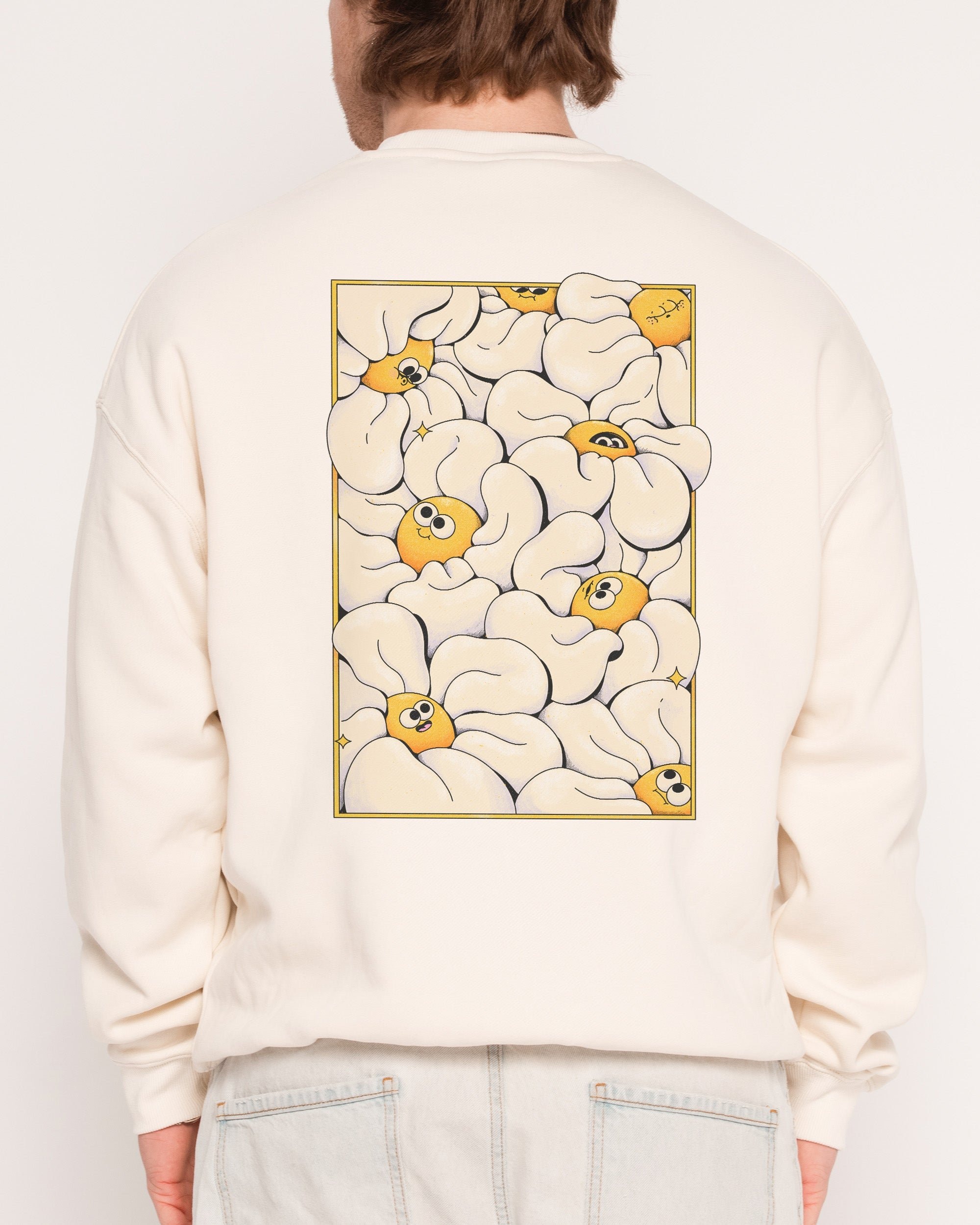 Among the Daisies Front and Back Unisex Sweatshirt 80% Cotton 340gsm