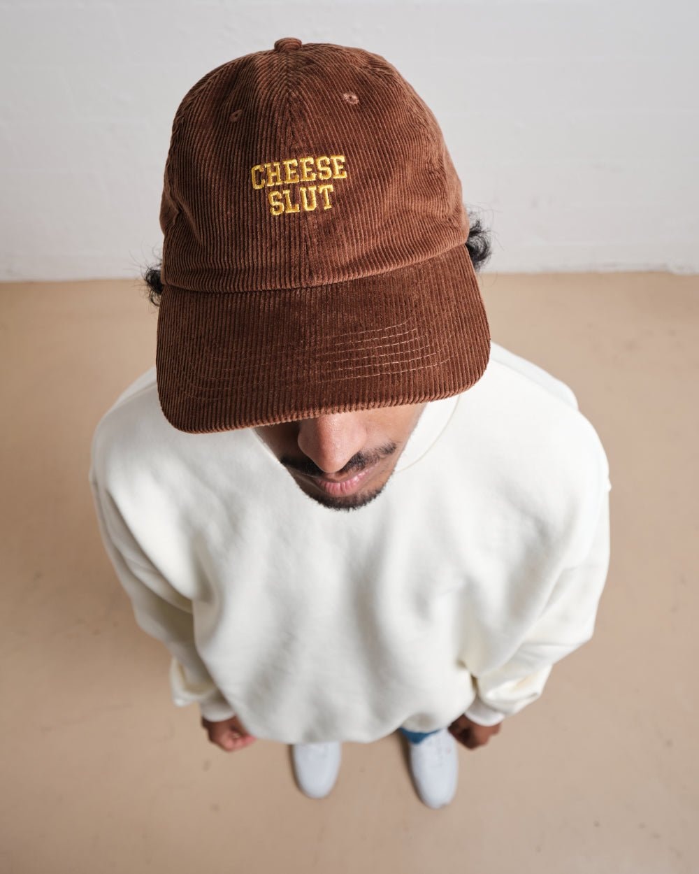 Cheese Slut Embroidered Corduroy Hat - Unisex Adjustable Cotton Cap