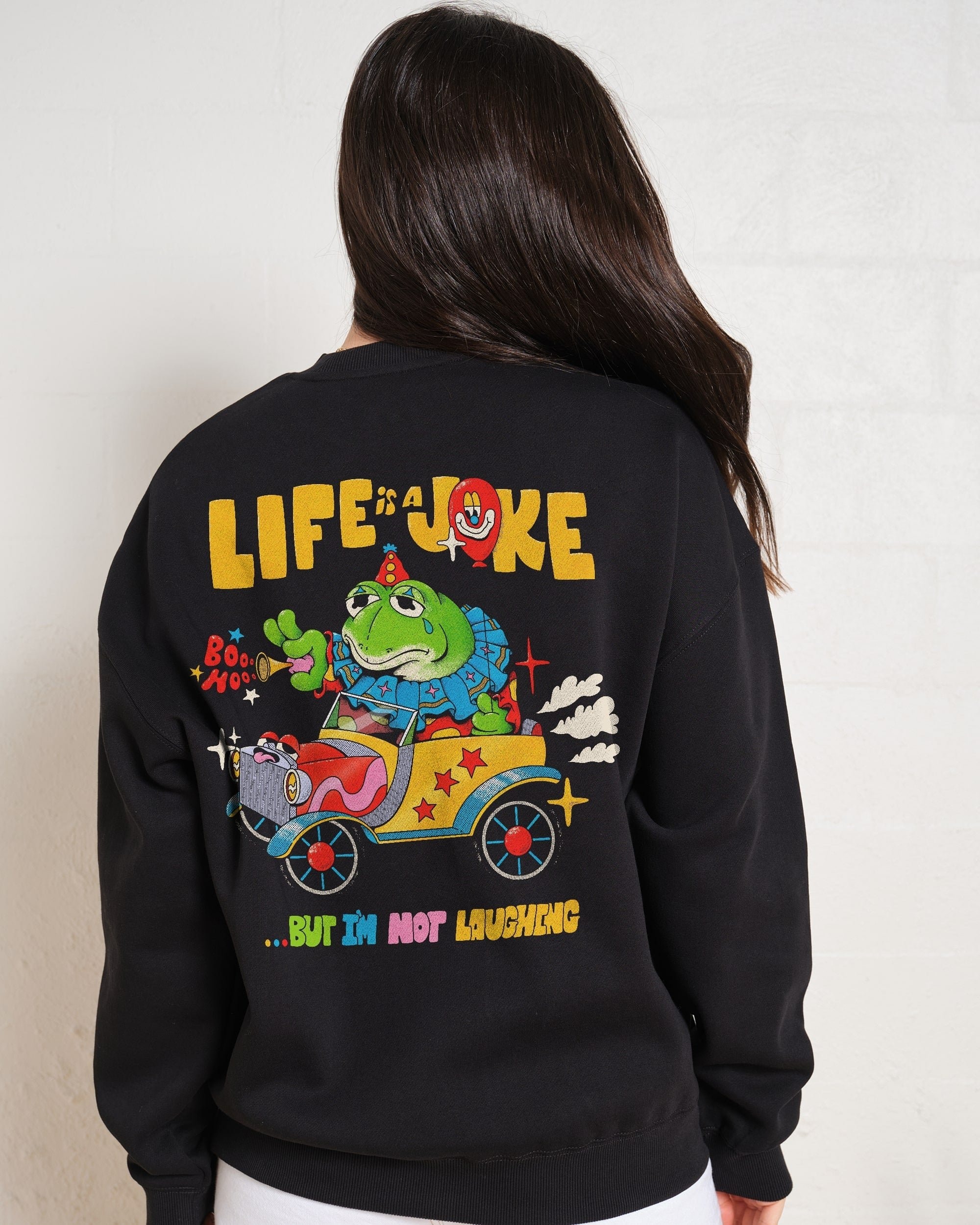 Life is a Joke Unisex Graphic Sweatshirt - Threadheads 80% Cotton 340gsm
