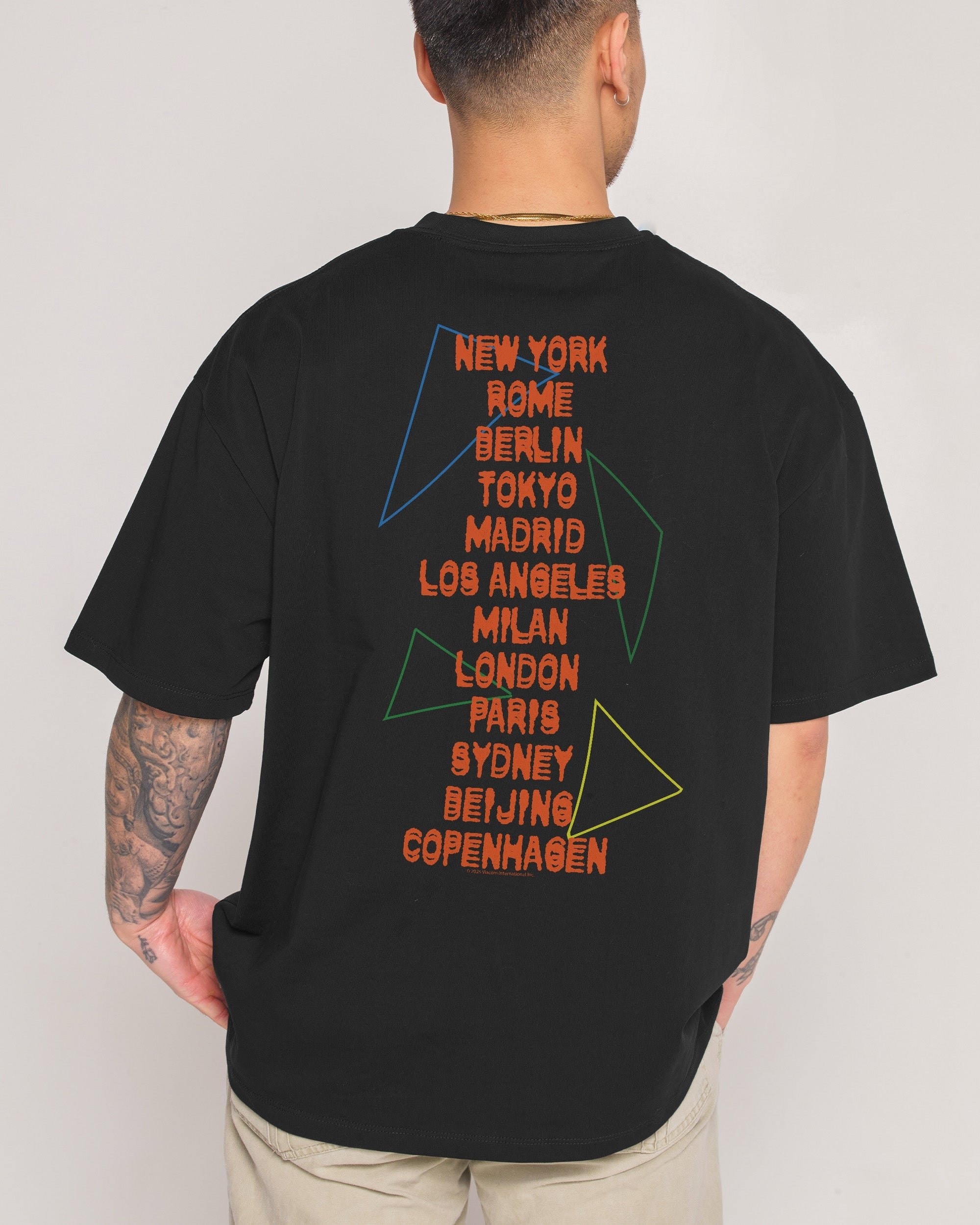MTV World Tour Oversized Graphic T-Shirt Unisex 90s Boxy Fit 100% Combed Cotton