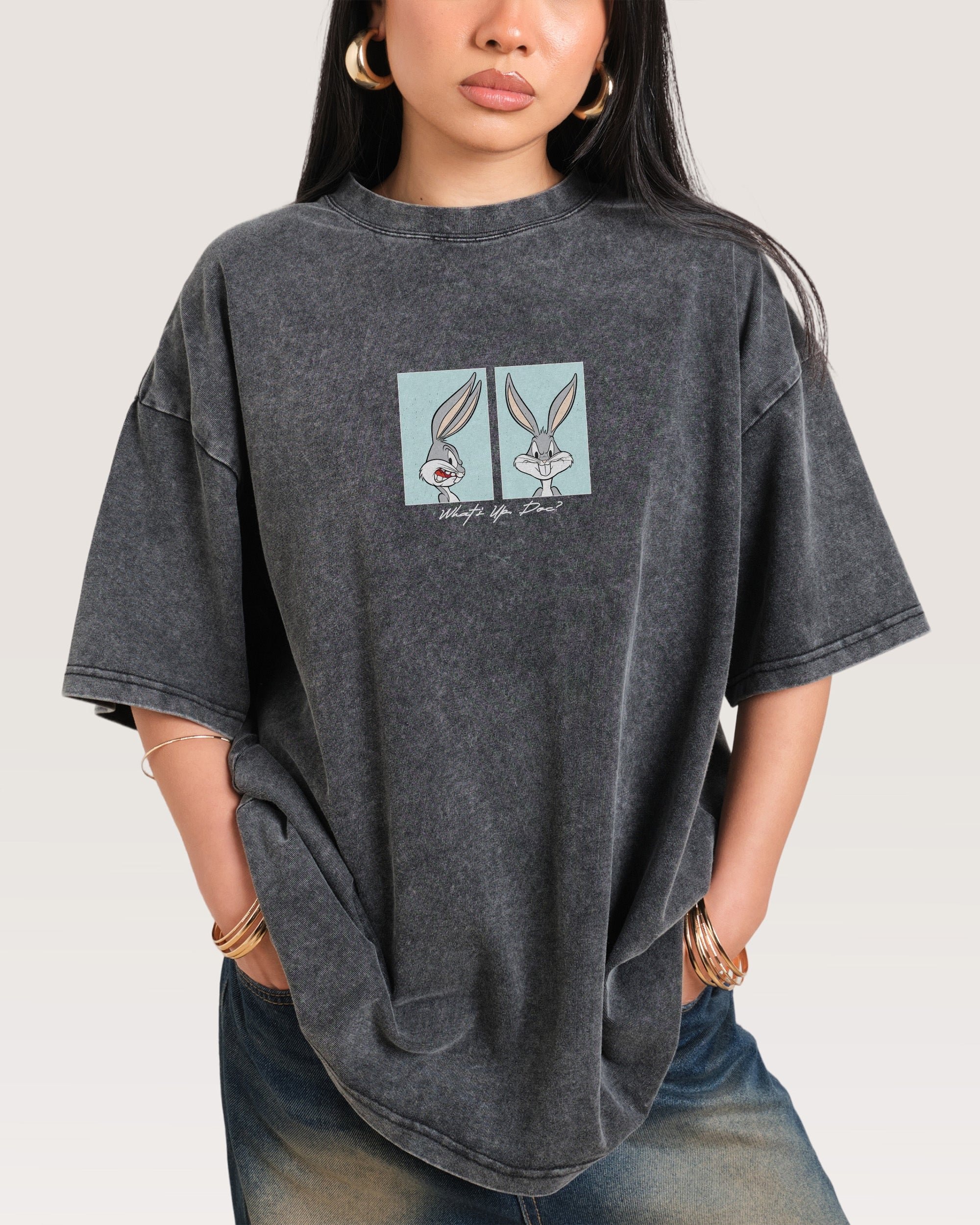 What's up, Doc? Looney Tunes Oversized Graphic Tee - Unisex 100% Combed Cotton
