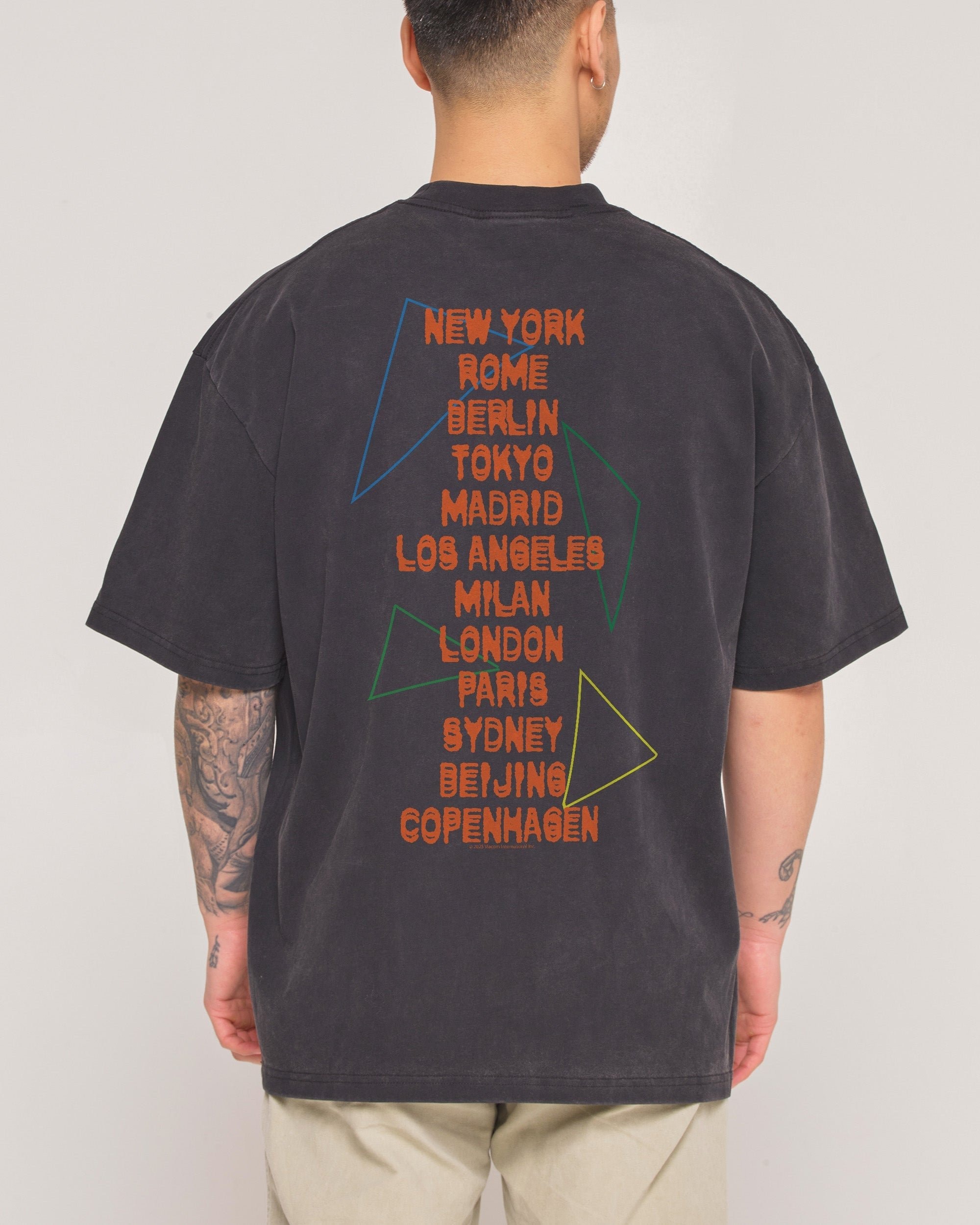 MTV World Tour Oversized Graphic T-Shirt Unisex 90s Boxy Fit 100% Combed Cotton