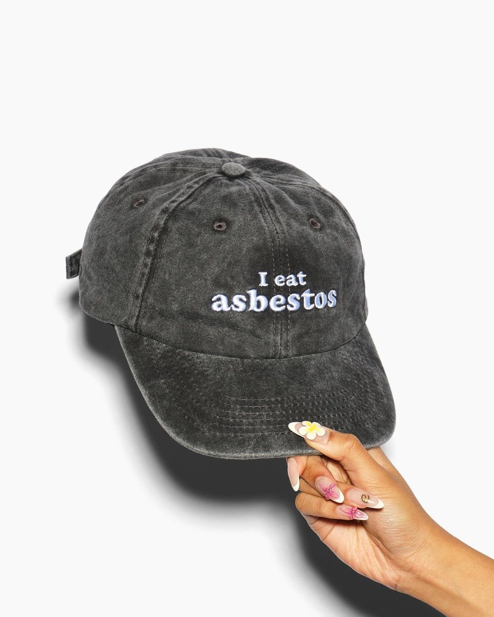 I Eat Asbestos Acid Wash Cotton Hat - Threadheads Embroidered Unisex Cap