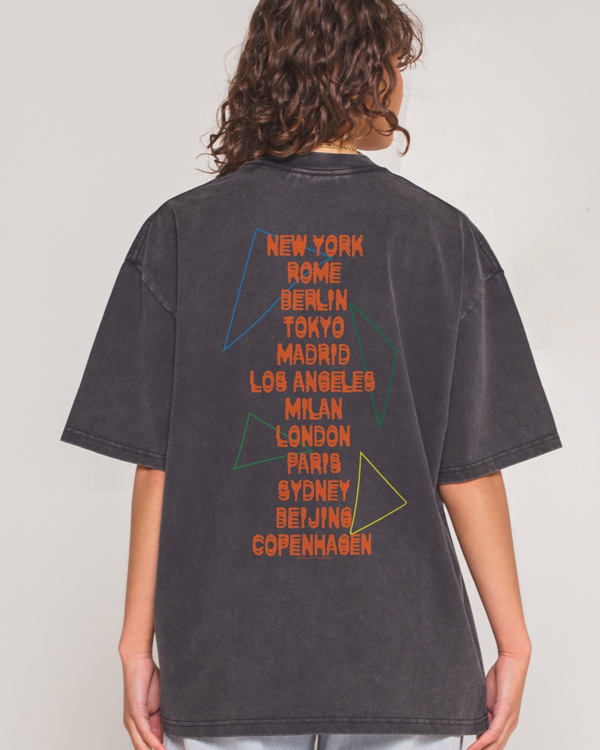 MTV World Tour Oversized Graphic T-Shirt Unisex 90s Boxy Fit 100% Combed Cotton